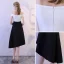 Unique Noir Blanche de retour Robe De Graduation 2018 Princesse De l'épaule Dos Nu Sans Manches Mi-Longues Robe De Ceremonie