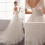 Élégant Champagne Robe De Mariée 2019 Princesse De l'épaule Paillettes En Dentelle Fleur Manches Courtes Dos Nu Train De Balayage