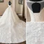 Luxury / Gorgeous Champagne Wedding Dresses 2019 A-Line / Princess Scoop Neck Beading Pearl Sequins Lace Flower Cap Sleeves Backless Cathedral Train