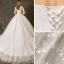 Elegant Elfenben Brudekjoler 2019 Ballkjole Kjæreste Blonder Stjerne Uten Ermer Ryggløse Cathedral Train