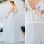 Chic / Belle Ivoire Robe De Soirée 2019 Princesse Bretelles Spaghetti Perlage En Dentelle Fleur Dos Nu Longue Robe De Ceremonie