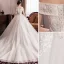 Élégant Ivoire Empire Enceinte Robe De Mariée 2019 De l'épaule Perlage Paillettes En Dentelle Fleur Manches Courtes Dos Nu Cathedral Train