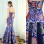 Chinese style Royal Blue Evening Dresses  2019 Trumpet / Mermaid Strapless Tassel Crystal Embroidered Sleeveless Backless Floor-Length / Long Formal Dresses