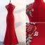 Chic / Beautiful Burgundy Evening Dresses  2019 Trumpet / Mermaid High Neck Appliques Lace Rhinestone Sleeveless Floor-Length / Long Formal Dresses
