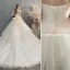 Charmant Champagne Robe De Mariée 2019 Princesse Bustier Noeud Sans Manches Dos Nu Cathedral Train