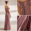 Modest / Simple Purple Evening Dresses  Prom Dresses 2021 A-Line / Princess Off-The-Shoulder Short Sleeve Backless Floor-Length / Long Evening Party Formal Dresses