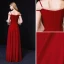 Chic / Belle Bordeaux Robe De Soirée 2019 Princesse Bretelles Spaghetti 3/4 Manches Dos Nu Longue Robe De Ceremonie