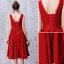 Chic / Beautiful Burgundy Homecoming Graduation Dresses 2019 A-Line / Princess V-Neck Sleeveless Backless Knee-Length Formal Dresses
