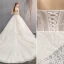 Elegant Ivory Wedding Dresses 2019 Ball Gown Spaghetti Straps Beading Sequins Lace Flower Sleeveless Backless Cathedral Train