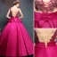 Chic / Beautiful Fuchsia Prom Dresses 2019 A-Line / Princess V-Neck Lace Flower Bow Sequins Sleeveless Backless Floor-Length / Long Formal Dresses