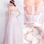 Chic / Beautiful Blushing Pink Evening Dresses  2018 A-Line / Princess Embroidered Butterfly Scoop Neck Sleeveless Ankle Length Formal Dresses