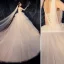 Fabulous Champagne Wedding Dresses 2019 Ball Gown Scoop Neck Beading Sleeveless Backless Cathedral Train