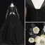 Classy Black Prom Dresses 2019 A-Line / Princess Scoop Neck Beading Crystal Pearl Rhinestone Lace Flower Short Sleeve Backless Floor-Length / Long Formal Dresses