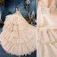 High-end Champagne Wedding Dresses 2019 Ball Gown Spaghetti Straps Beading Sequins Lace Flower Sleeveless Backless Cascading Ruffles Royal Train