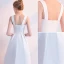 Modest / Simple Ivory Homecoming Graduation Dresses 2018 A-Line / Princess Bow Spaghetti Straps Sleeveless Knee-Length Formal Dresses