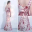 Sexy Burgundy Champagne Formal Dresses 2018 Trumpet / Mermaid Sequins V-Neck Backless Sleeveless Floor-Length / Long Evening Dresses