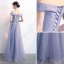 Charmant Lavande Robe De Soirée 2019 Princesse De l'épaule Perlage Perle En Dentelle Fleur Manches Courtes Dos Nu Longue Robe De Ceremonie