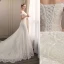 Classy Ivory Wedding Dresses 2019 Backless Trumpet / Mermaid Off-The-Shoulder Beading Pearl Lace Flower Sleeveless Court Train