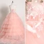 Stilig Rødmende Rosa Ballkjoler 2019 Ballkjole Kjæreste Blonder Blomst Uten Ermer Ryggløse Gripende Ruffles Feie Tog Formelle Kjoler