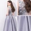 Chic / Beautiful Champagne Homecoming Graduation Dresses 2018 A-Line / Princess Sequins Scoop Neck Sleeveless Knee-Length Formal Dresses
