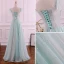 Chic / Beautiful Sage Green Evening Dresses  2019 A-Line / Princess Square Neckline Pearl Sequins Lace Flower Sleeveless Backless Floor-Length / Long Formal Dresses