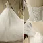 Luxury / Gorgeous Ivory Wedding Dresses 2019 A-Line / Princess Off-The-Shoulder Beading Pearl Lace Flower Short Sleeve Backless Cathedral Train