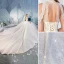 High-end Champagne Wedding Dresses 2019 Ball Gown High Neck Beading Sequins Crystal Lace Flower Sleeveless Backless Royal Train