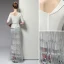 Sexy Ivory / Creme Abendkleider 2020 Meerjungfrau One-Shoulder Pailletten Perlenstickerei Quaste 1/2 Ärmel Rückenfreies Lange Festliche Kleider
