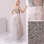 Haut de Gamme Champagne Gris Robe De Soirée 2020 Trompette / Sirène Encolure Dégagée Fait main Perlage Cristal Faux Diamant Manches Courtes Train De Balayage Robe De Ceremonie