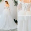 Charmant Ivoire Robe De Mariée 2020 Princesse De l'épaule Appliques En Dentelle Fleur Perle Manches Courtes Dos Nu Train De Balayage