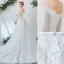 Chic Ivoire Robe De Mariée 2020 Princesse Encolure Dégagée Perle En Dentelle Fleur Manches Longues Tribunal Train