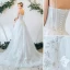 Leichtes Ivory / Creme Strand Brautkleider / Hochzeitskleider 2020 A Linie Spaghettiträger Perlenstickerei Pailletten Applikationen Spitze Ärmellos Rückenfreies Rüschen Sweep / Pinsel Zug