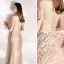 Sparkly Champagne Evening Dresses  2019 A-Line / Princess V-Neck Sequins Short Sleeve Floor-Length / Long Formal Dresses