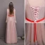 Chic / Beautiful Red Prom Dresses 2018 A-Line / Princess Appliques Crystal Bow V-Neck Backless Sleeveless Floor-Length / Long Formal Dresses
