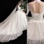 Vintage / Originale Style Chinois Ivoire Robe De Mariée 2020 Princesse Col Haut En Dentelle Fleur Étoile Paillettes 3/4 Manches Dos Nu Cathedral Train