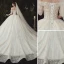 Luxus / Herrlich Ivory / Creme Brautkleider / Hochzeitskleider 2020 Ballkleid Off Shoulder Perlenstickerei Spitze Blumen Pailletten Kurze Ärmel Rückenfreies Kathedrale Schleppe