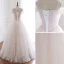 High End Rosa Perle Brautkleider / Hochzeitskleider 2020 A Linie Eckiger Ausschnitt Ärmellos Rückenfreies Lange
