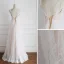 Charming Champagne Wedding Dresses 2020 A-Line / Princess Spaghetti Straps Lace Flower Sleeveless Backless Floor-Length / Long