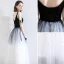 Fashion Ocean Blue Evening Dresses  2020 A-Line / Princess Spaghetti Straps Tassel Star Sequins Sleeveless Backless Floor-Length / Long Formal Dresses