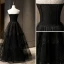 Chic / Beautiful Black Evening Dresses  2021 A-Line / Princess Sweetheart Sleeveless Backless Floor-Length / Long Evening Party Formal Dresses
