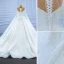 Haut de Gamme Ivoire Perlage Perle Robe De Mariée 2021 Robe Boule Encolure Dégagée Manches Longues Royal Train Mariage
