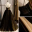 Modest / Simple Black Prom Dresses 2020 Ball Gown Spaghetti Straps Sleeveless Backless Floor-Length / Long Formal Dresses