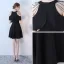 Simple Bleu Roi de retour Robe De Graduation 2018 Princesse Perlage épaules Manches Courtes Courte Robe De Ceremonie