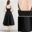 Simple Noire de retour Robe De Graduation 2020 Princesse Bretelles Spaghetti Noeud Sans Manches Dos Nu Thé Longueur Robe De Ceremonie