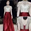 Chic Bleu Roi Robe De Soirée 2020 Princesse Col Haut Perlage Faux Diamant Paillettes Manches Courtes Dos Nu Longue Robe De Ceremonie