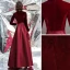 Eleganta Burgundy Mocka Balklänningar 2020 Prinsessa Hög Hals Långärmad Långa Formella Klänningar