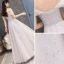 Chic / Beautiful Grape Prom Dresses 2020 A-Line / Princess Off-The-Shoulder Glitter Beading Pearl Short Sleeve Backless Floor-Length / Long Formal Dresses