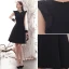 Modest / Simple Black Homecoming Graduation Dresses 2020 A-Line / Princess V-Neck Long Sleeve Knee-Length Formal Dresses