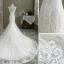 Charmant Ivory / Creme Meerjungfrau Brautkleider / Hochzeitskleider 2021 V-Ausschnitt Ärmellos Rückenfreies Spitze Blumen Hof-Schleppe Hochzeit