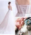 Flower Fairy Ivory Prom Dresses 2020 A-Line / Princess Spaghetti Straps Appliques Sleeveless Backless Sweep Train Formal Dresses